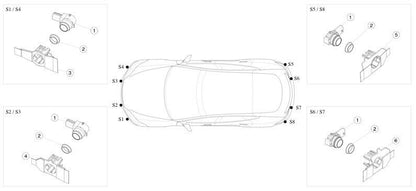 Tesla Model S 2012-2016 OEM Parking Sensor Retainer S4 1048519-00-B