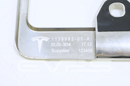 Tesla Model 3 2017-2022 OEM Chrome License Plate Frame 1138982-00-A